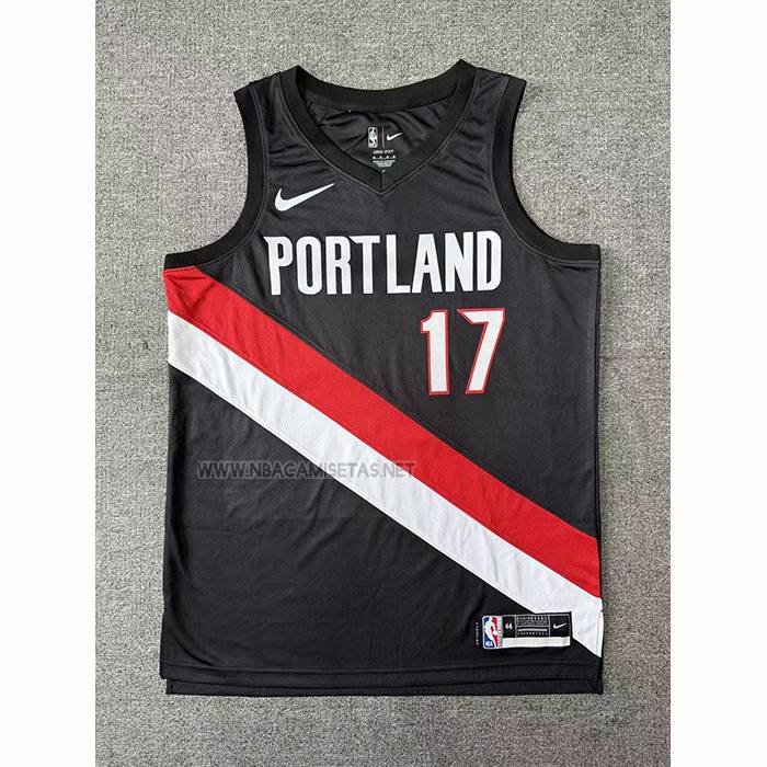 Camiseta Portland Trail Blazers Shaedon Sharpe NO 17 Icon 2025-26 Negro